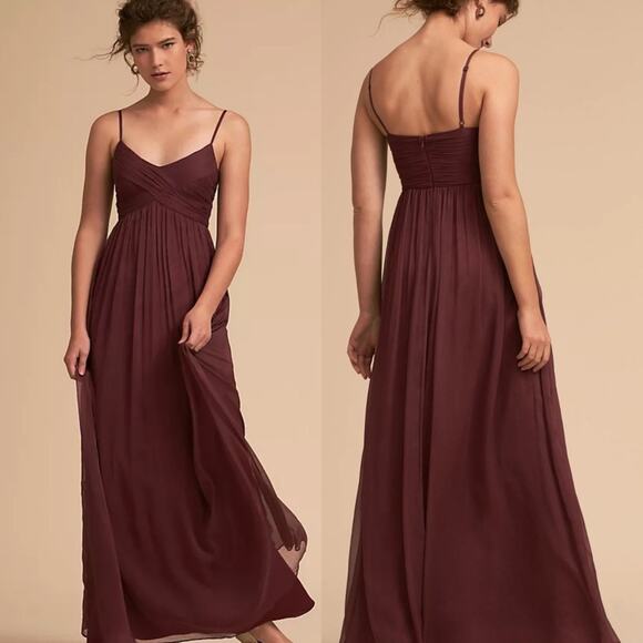 BHLDN Dresses & Skirts - Anthropologie BHLDN Burgundy Brigitte Formal Gown Medium
